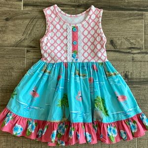 Eleanor Rose 2T Flamingo Dress - Excellent Condition